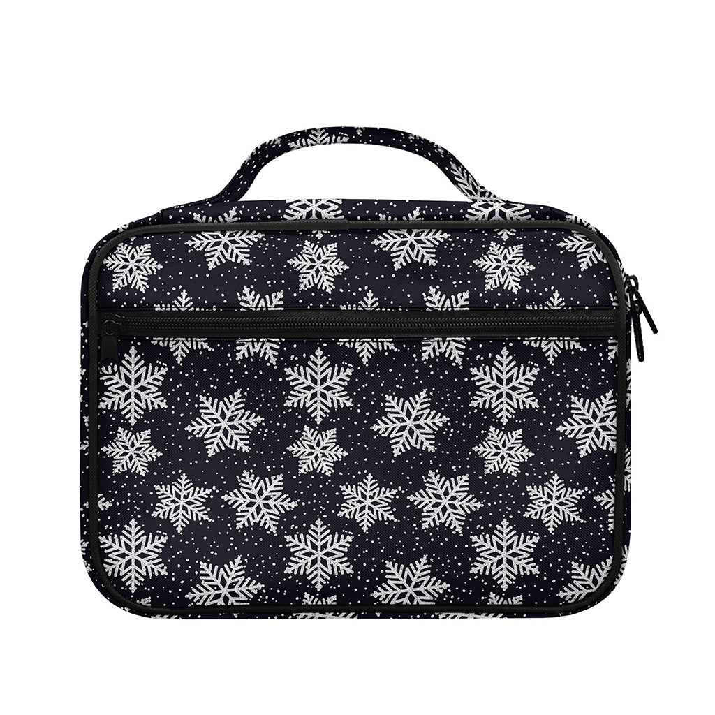 Blue And Silver Snowflake Pattern Print Briefcase Bible Bag