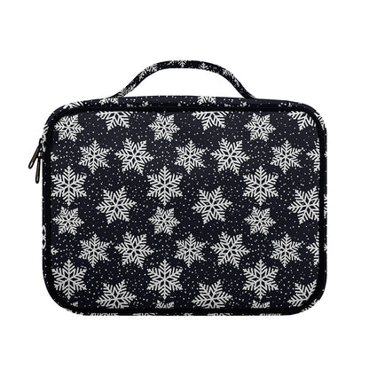 Blue And Silver Snowflake Pattern Print Briefcase Bible Bag