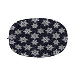 Blue And Silver Snowflake Pattern Print Car Side Mirror Covers