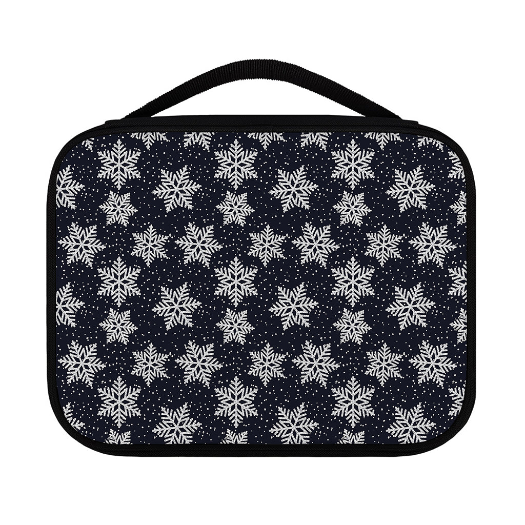 Blue And Silver Snowflake Pattern Print Classic Bible Case