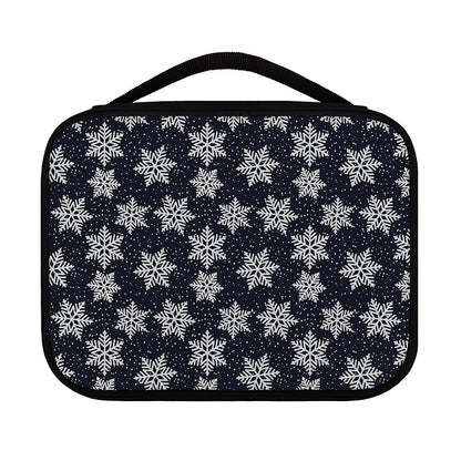 Blue And Silver Snowflake Pattern Print Classic Bible Case
