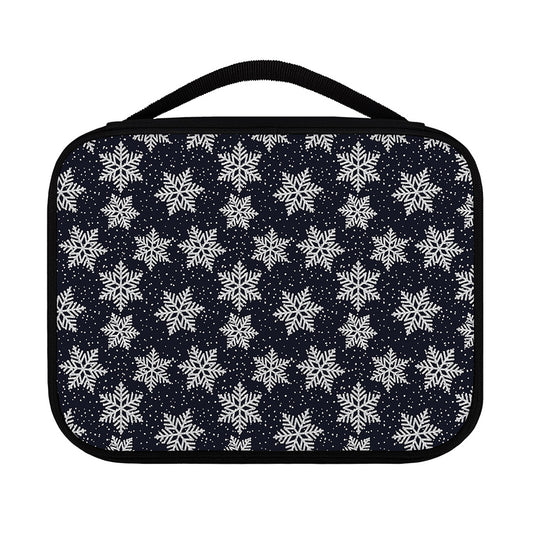 Blue And Silver Snowflake Pattern Print Classic Bible Case
