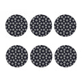 Blue And Silver Snowflake Pattern Print Coaster Set