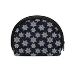 Blue And Silver Snowflake Pattern Print Coin Purse