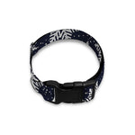 Blue And Silver Snowflake Pattern Print Dog Collar