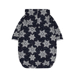Blue And Silver Snowflake Pattern Print Dog Zip Up Hoodie