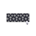 Blue And Silver Snowflake Pattern Print Extended Mouse Pad