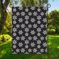 Blue And Silver Snowflake Pattern Print Garden Flag