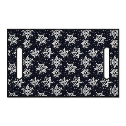 Blue And Silver Snowflake Pattern Print Golf Cart Seat Cover