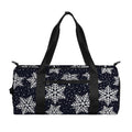 Blue And Silver Snowflake Pattern Print Gym Bag