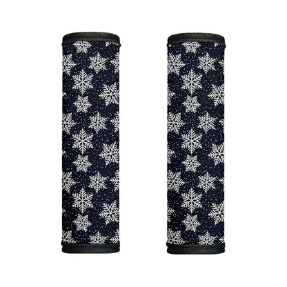 Blue And Silver Snowflake Pattern Print Handle Covers