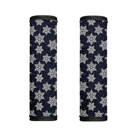 Blue And Silver Snowflake Pattern Print Handle Covers