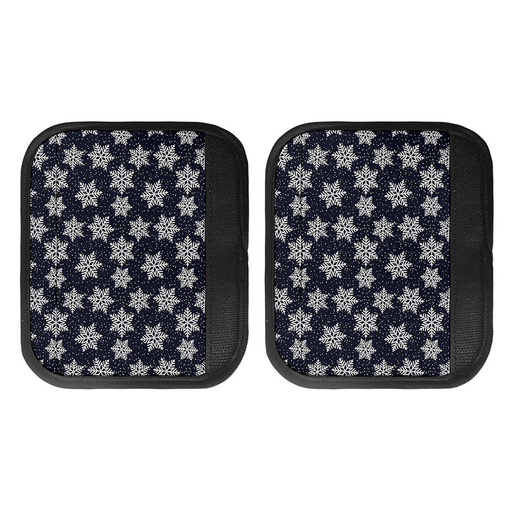 Blue And Silver Snowflake Pattern Print Handle Covers