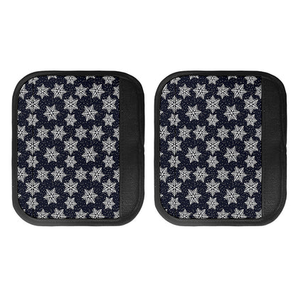 Blue And Silver Snowflake Pattern Print Handle Covers