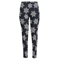 Blue And Silver Snowflake Pattern Print High-Waisted Pocket Leggings