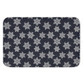 Blue And Silver Snowflake Pattern Print Indoor Door Mat