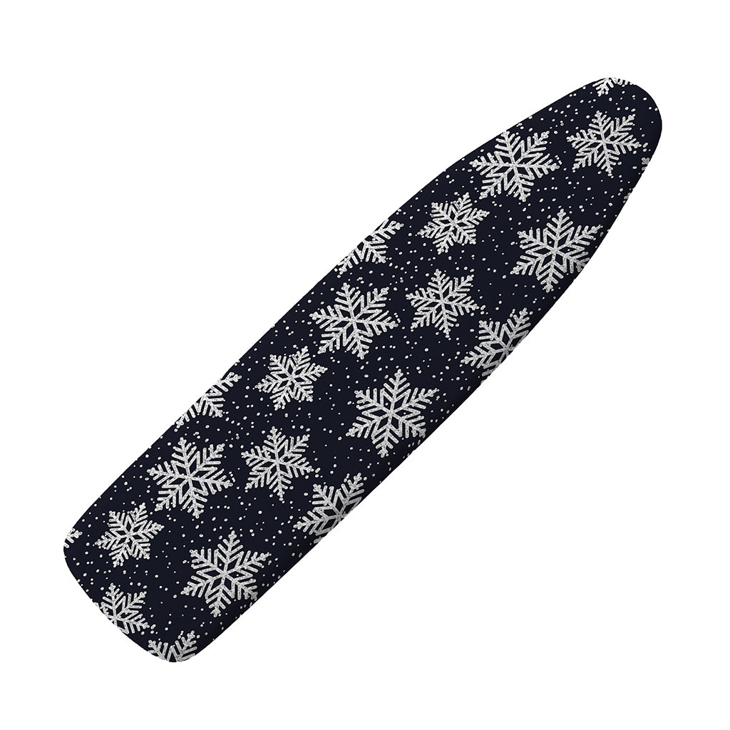 Blue And Silver Snowflake Pattern Print Ironing Board Cover