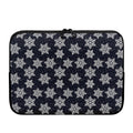 Blue And Silver Snowflake Pattern Print Laptop Sleeve