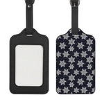 Blue And Silver Snowflake Pattern Print Luggage Tag