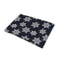 Blue And Silver Snowflake Pattern Print Pet Cooling Mat Cover