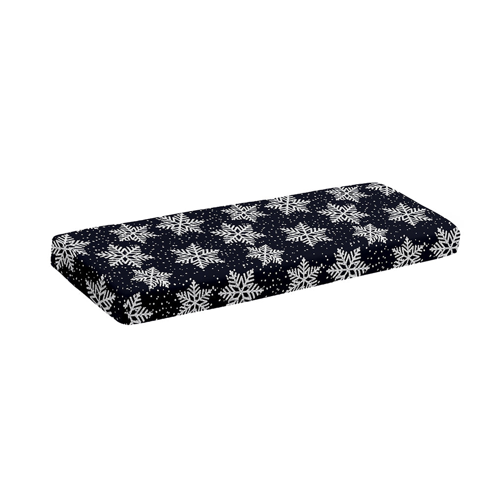 Blue And Silver Snowflake Pattern Print Piano Keyboard Cover