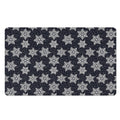 Blue And Silver Snowflake Pattern Print Polyester Doormat