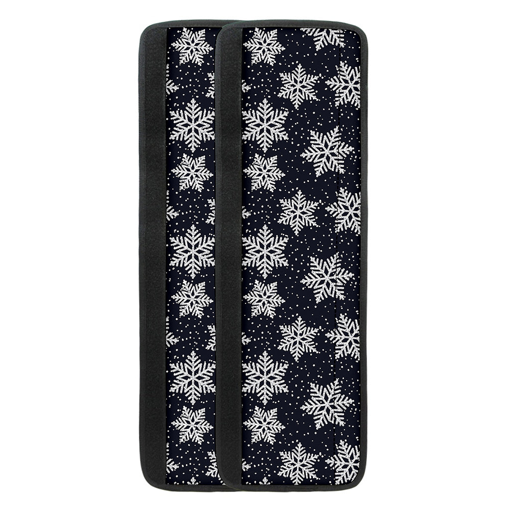 Blue And Silver Snowflake Pattern Print Refrigerator Handle Covers