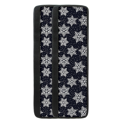 Blue And Silver Snowflake Pattern Print Refrigerator Handle Covers