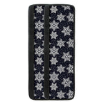 Blue And Silver Snowflake Pattern Print Refrigerator Handle Covers