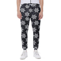 Blue And Silver Snowflake Pattern Print Joggers