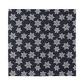 Blue And Silver Snowflake Pattern Print Silk Bandana