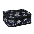 Blue And Silver Snowflake Pattern Print Small Lunch Bag