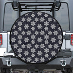 Blue And Silver Snowflake Pattern Print Tire Cover