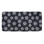 Blue And Silver Snowflake Pattern Print Towel