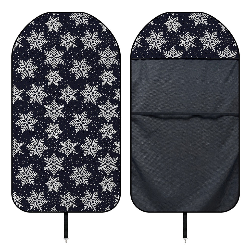 Blue And Silver Snowflake Pattern Print Waterproof Car Seat Cover