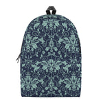 Blue And Teal Damask Pattern Print Backpack