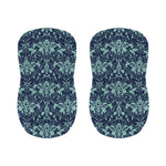 Blue And Teal Damask Pattern Print Bar Stool Covers