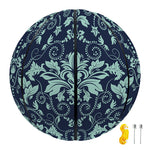 Blue And Teal Damask Pattern Print Basketball