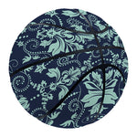 Blue And Teal Damask Pattern Print Basketball