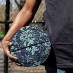 Blue And Teal Damask Pattern Print Basketball