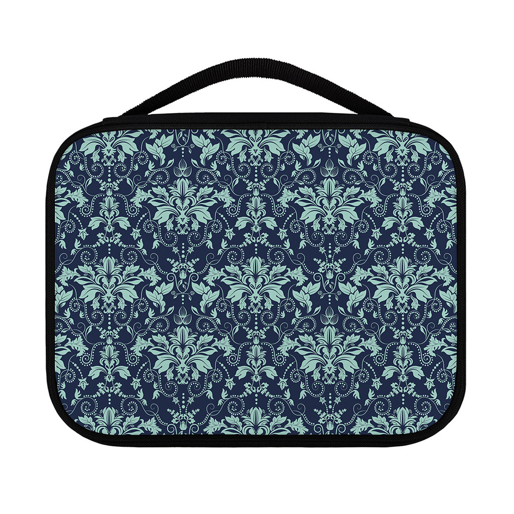 Blue And Teal Damask Pattern Print Classic Bible Case