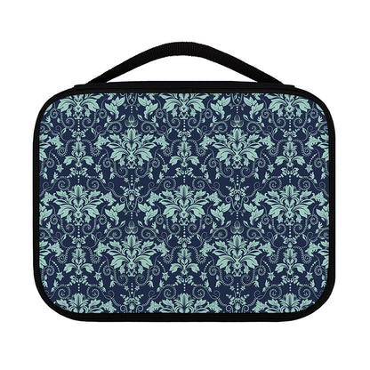 Blue And Teal Damask Pattern Print Classic Bible Case