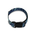 Blue And Teal Damask Pattern Print Dog Collar