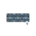 Blue And Teal Damask Pattern Print Extended Mouse Pad