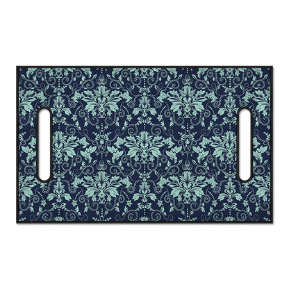 Blue And Teal Damask Pattern Print Golf Cart Seat Cover