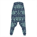Blue And Teal Damask Pattern Print Hammer Pants