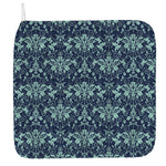 Blue And Teal Damask Pattern Print Hand Towel