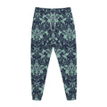 Blue And Teal Damask Pattern Print Jogger Pants