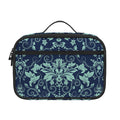 Blue And Teal Damask Pattern Print Portable Lunch Bag