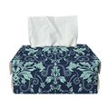 Blue And Teal Damask Pattern Print Rectangle Tissue Box Cover